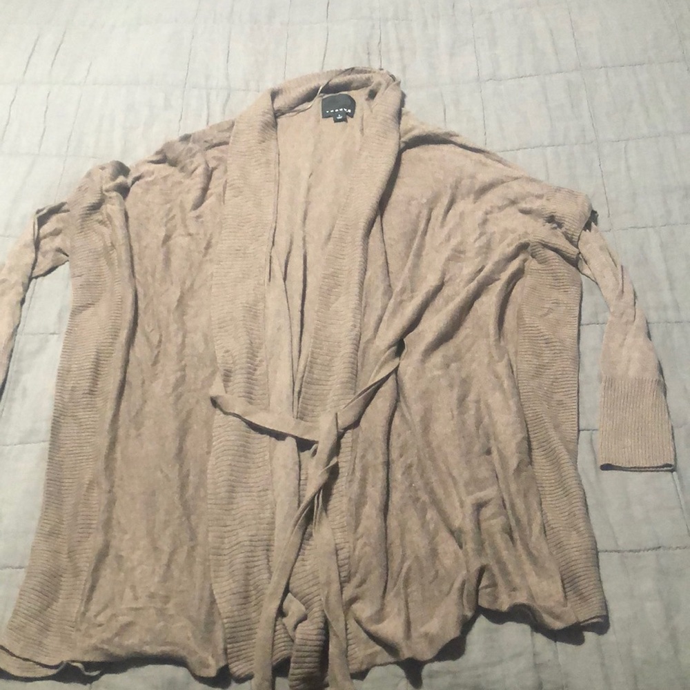Trouve brown wrap sweater angora small